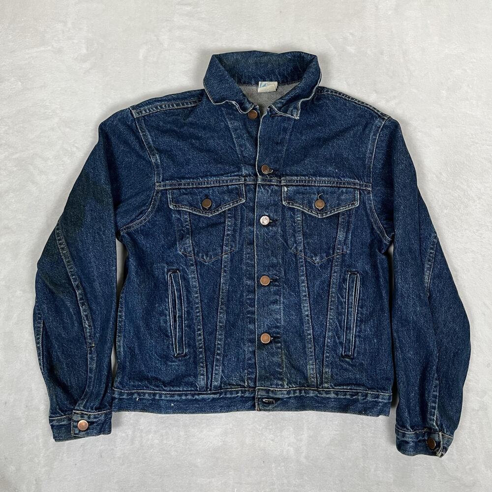 Vintage Bristol Blues Jacket Mens Small Blue Denim Bomber Trucker USA Made